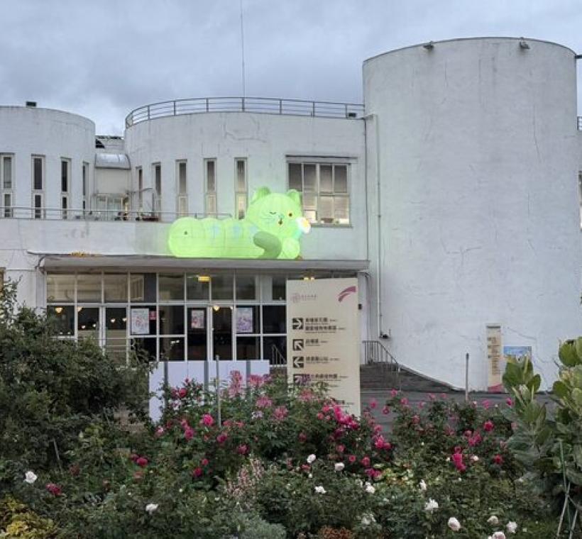 園丁喵喵夜晚牠悄悄亮起身上的光，守護著玫瑰園。